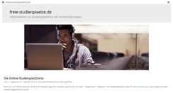 Desktop Screenshot of freie-studienplaetze.de