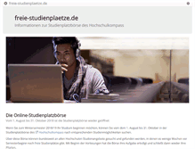 Tablet Screenshot of freie-studienplaetze.de